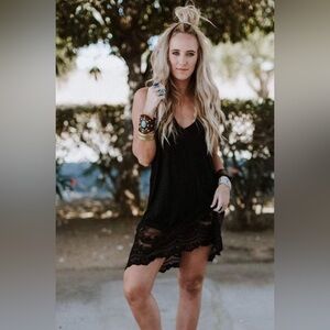 Black Lace Trim Slip